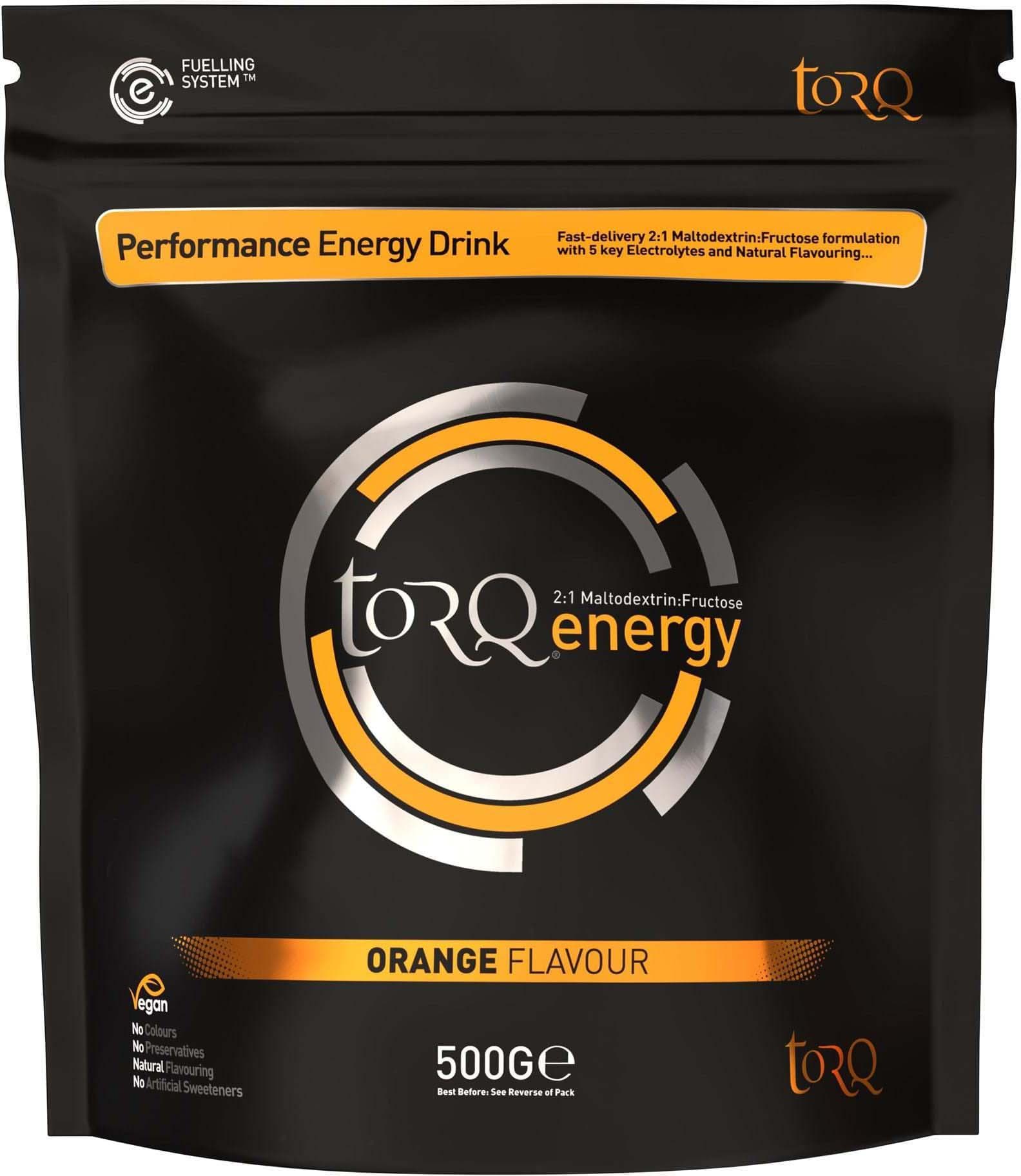 TORQ Natural Energy Drink, 1 x 500g, Orange