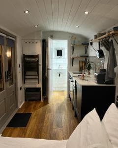Accommodation at Luxury Shepherds Hut - The Sweet Pea by the lake in stillingfleet