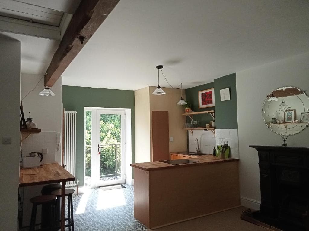 Accommodation at Treetops & Viaducts; open plan two-bed apartment in walsden