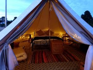 Luxury 5m bell tent with log burner near Whitby Image 2