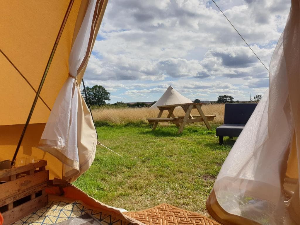 Luxury 5m bell tent with log burner near Whitby Image 1
