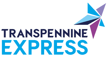 TransPennine Express logo featuring a colorful star design, symbolizing rail travel across Yorkshire and beyond.
