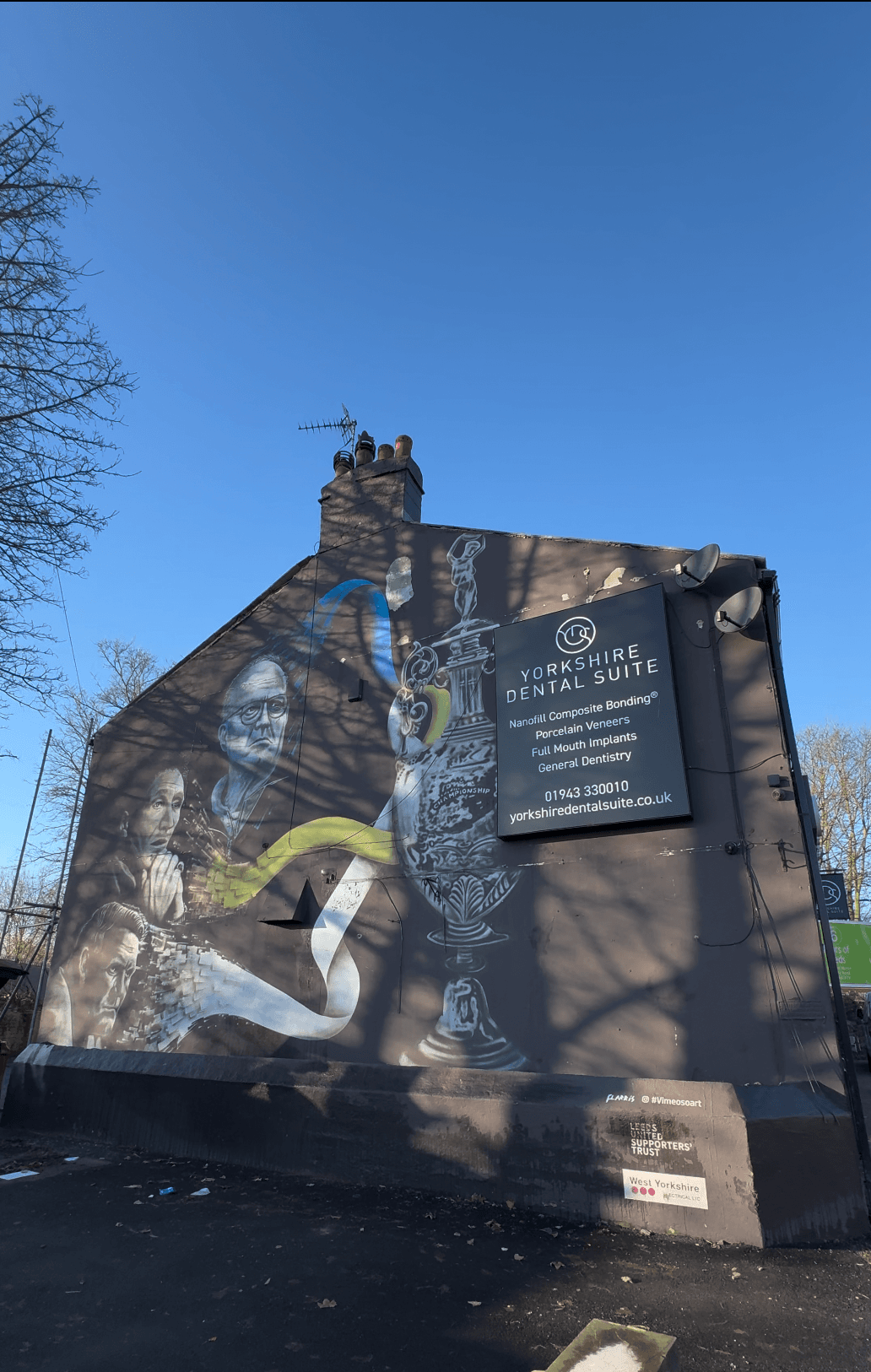 Yorkshire Dental Suite Set to Restore Iconic Guiseley Leeds United Mural This Spring