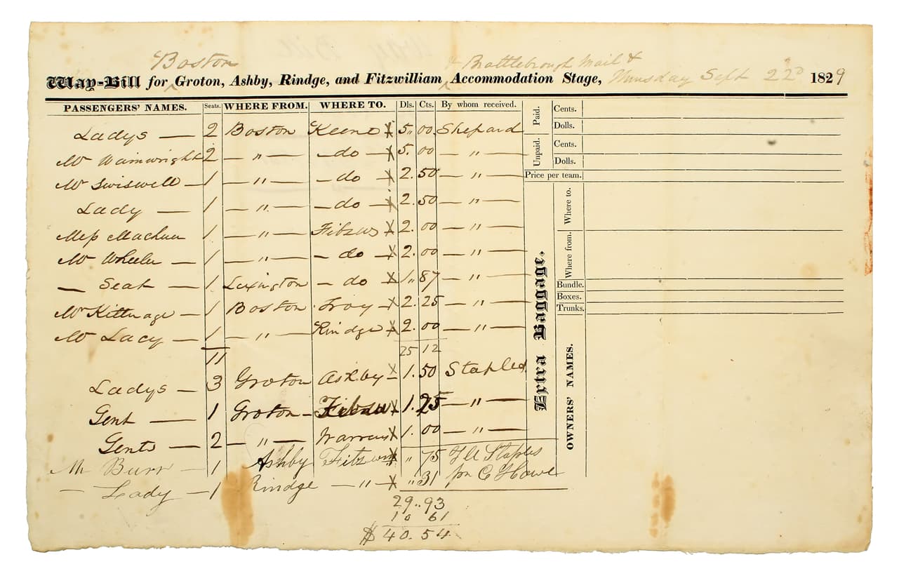 historical passenger list