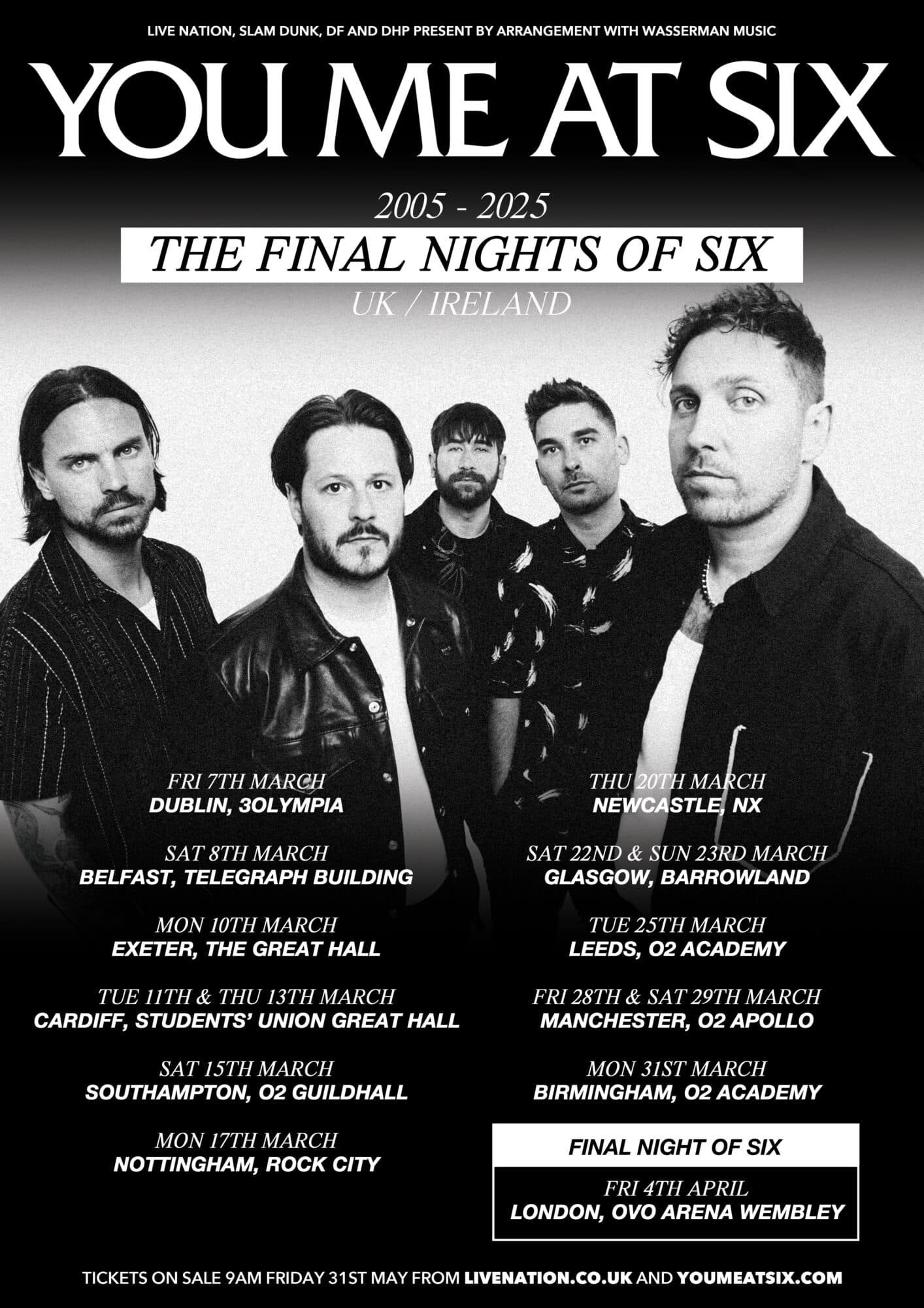 You Me At Six Announce Farewell Tour with Final Show at OVO Arena Wembley