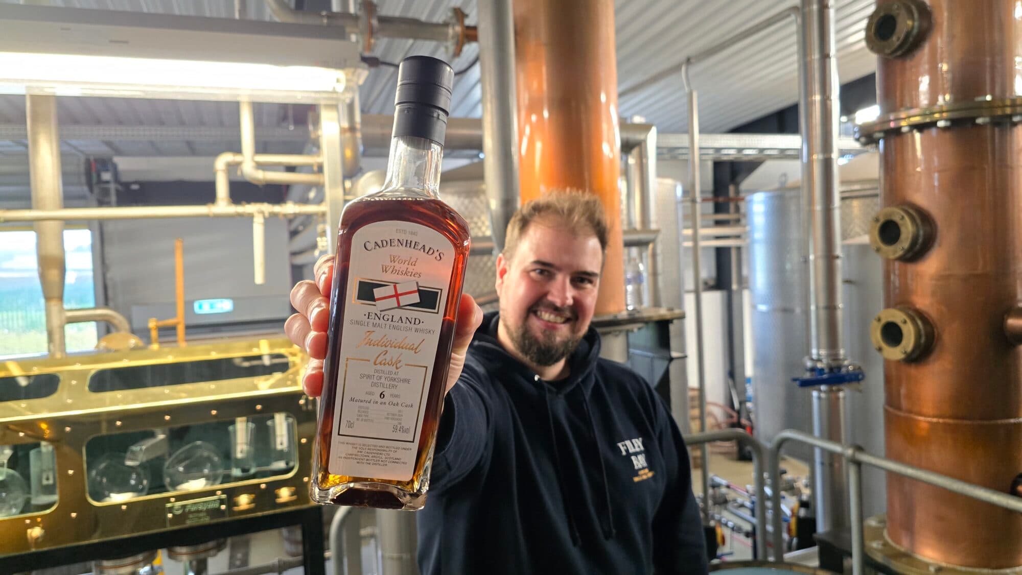 Joe Clark with the Cadenhead's bottling