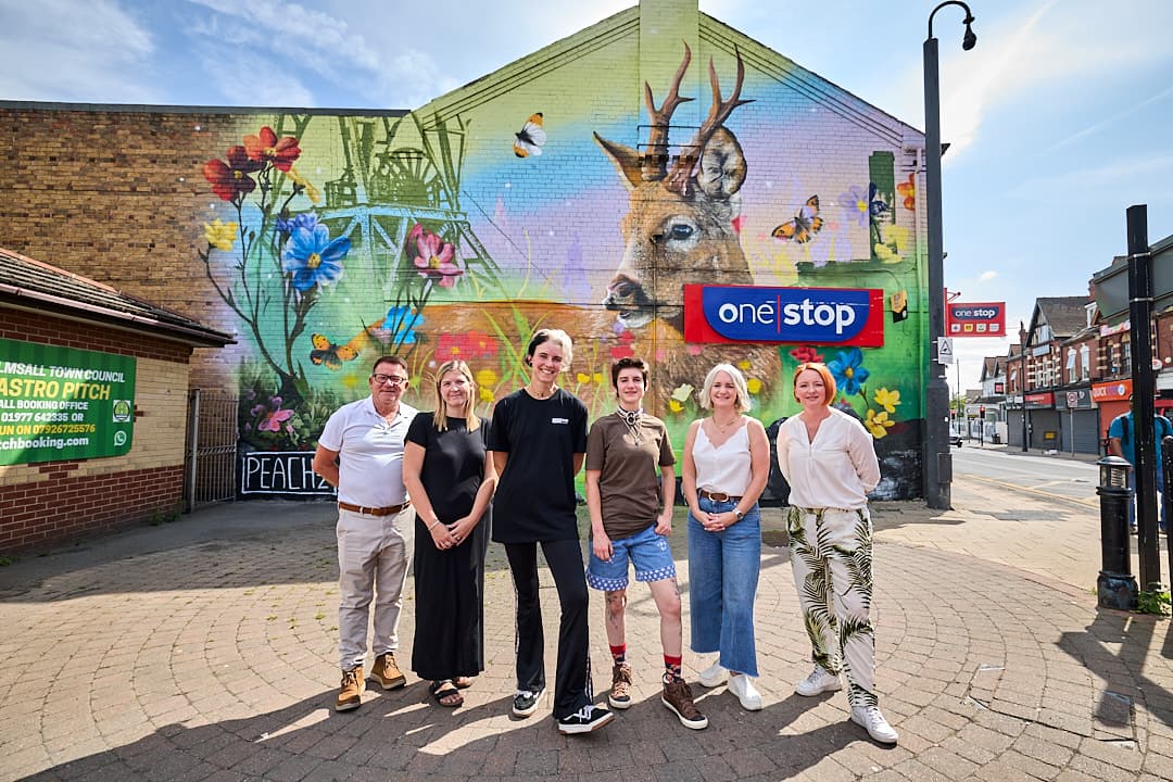 New South Elmsall Mural by Artist Peachzz Celebrates The Town's Mining Past And Bright Future