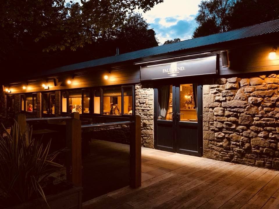 Dining at Falls End Bar and Restaurant in aysgarth falls