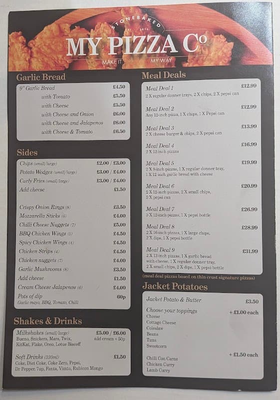 Dining at My Pizza Co in barnsley