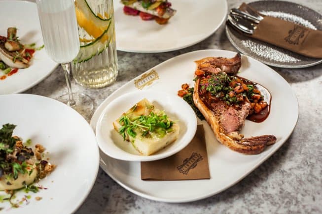 Dining at Carters Champagne bar & grill (DoubleTree by Hilton Harrogate Majestic Hotel and Spa) in hilton north yorkshire