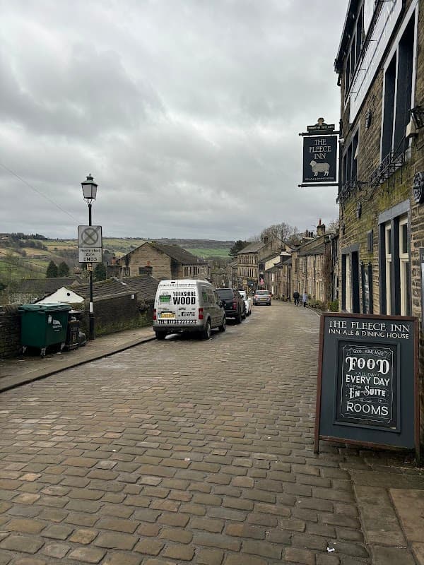 Bus Stop at Hebden Road Brow Top Road - Bus Stops in cross roads