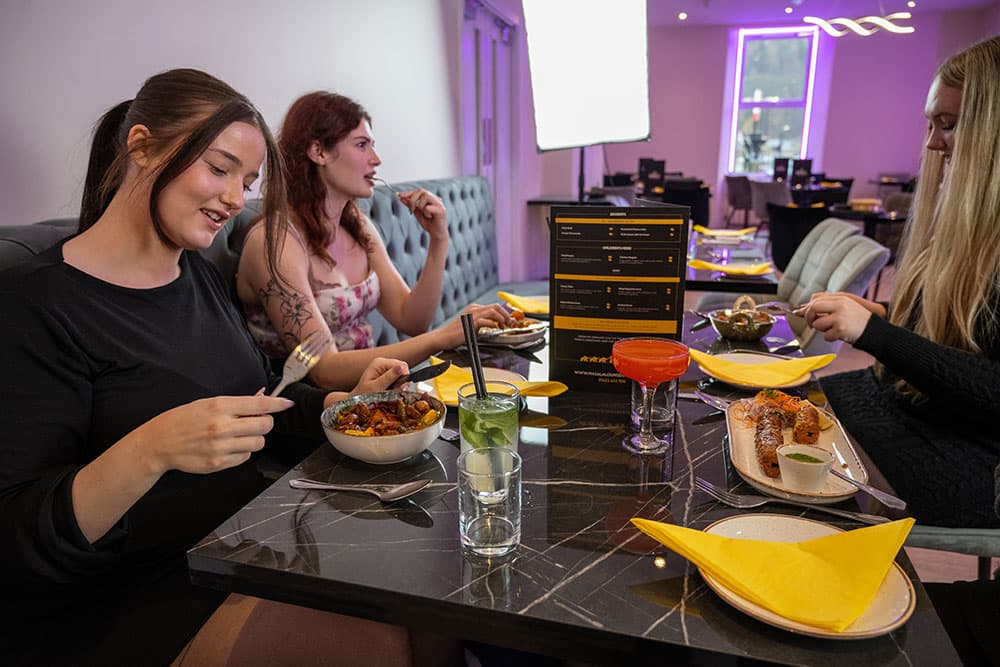 Dining at Masala Lounge Halifax in exley