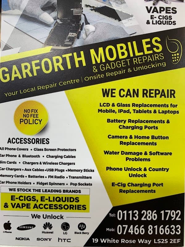 Garforth Mobiles & Gadget repairs(Vapes) - Tech & Electronics in garforth