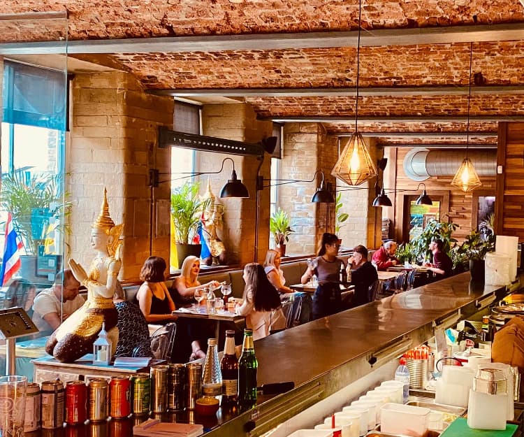 Dining at Thai Corner Dean Clough in halifax