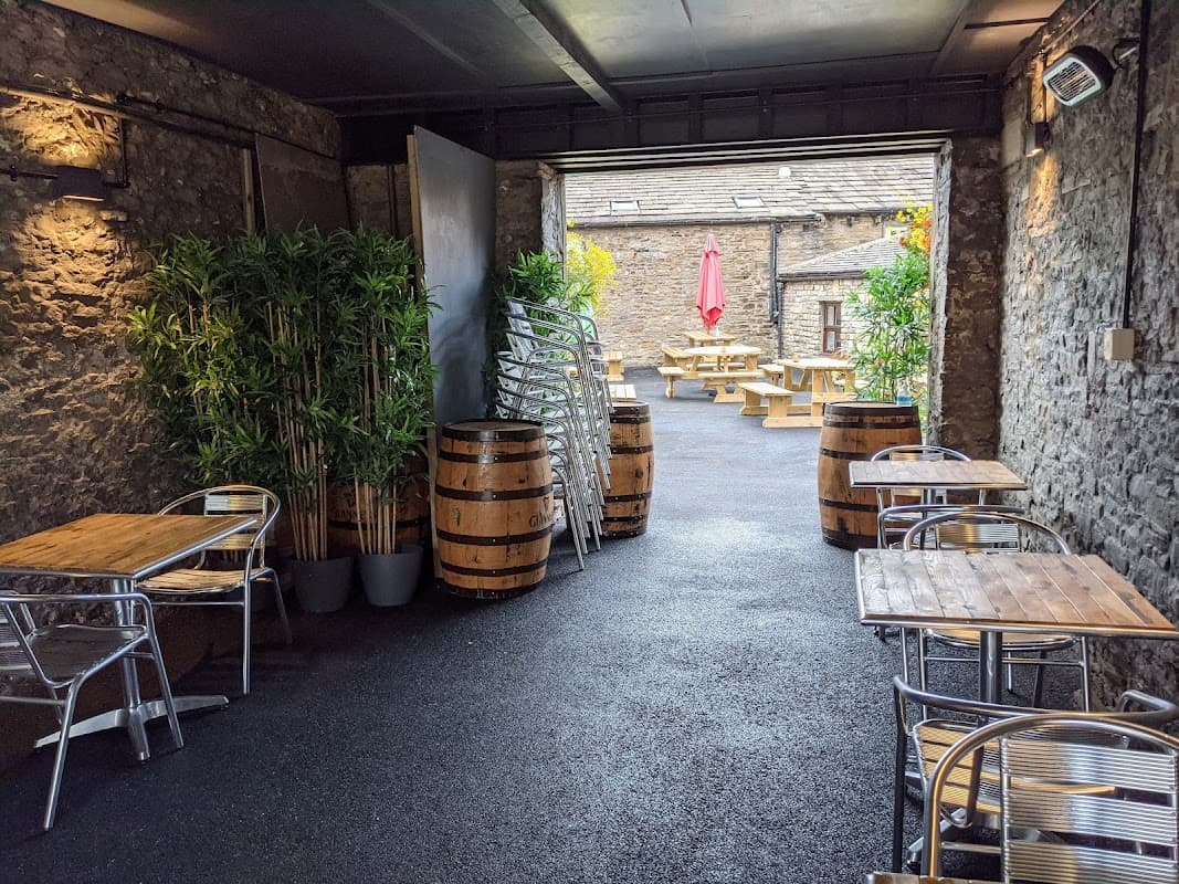 Food & drink at The White Hart Inn Beer Garden in hawes