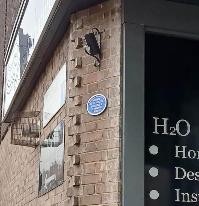 Site Of The Sheffield & Derbyshire Laundry Blue Plaque (Woodseats History Trail) - Historic Site in heeley