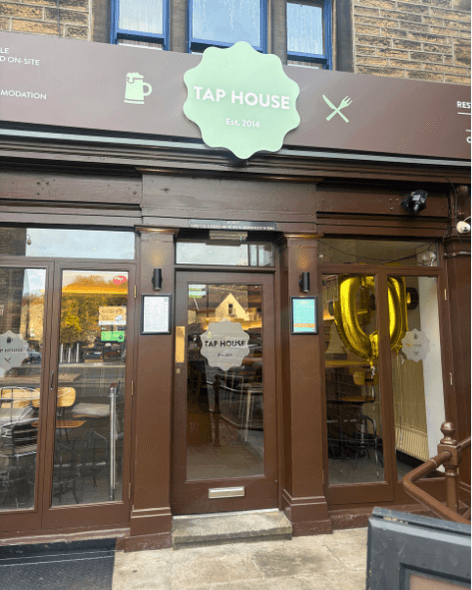 Dining at Tap House Bar & Bistro in holme valley