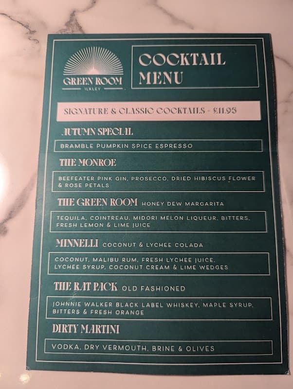 Food & drink at Ilkley Green Room in ilkley