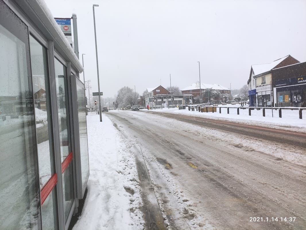 Bus Stop at Moortown Corner (Stop A) - Bus Stops in moortown