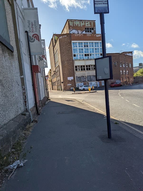 Bus Stop at Neepsend Lane/Boyland Street - Bus Stops in neepsend