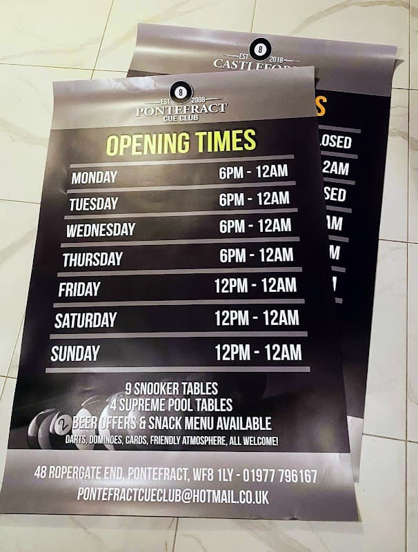 Pontefract Cue Club - Sports Venue in pontefract