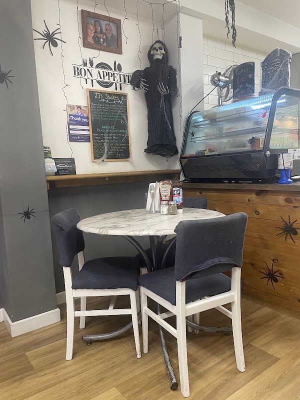 Dining at JJ's Sandwich Hut, Field Lane Rastrick in rastrick