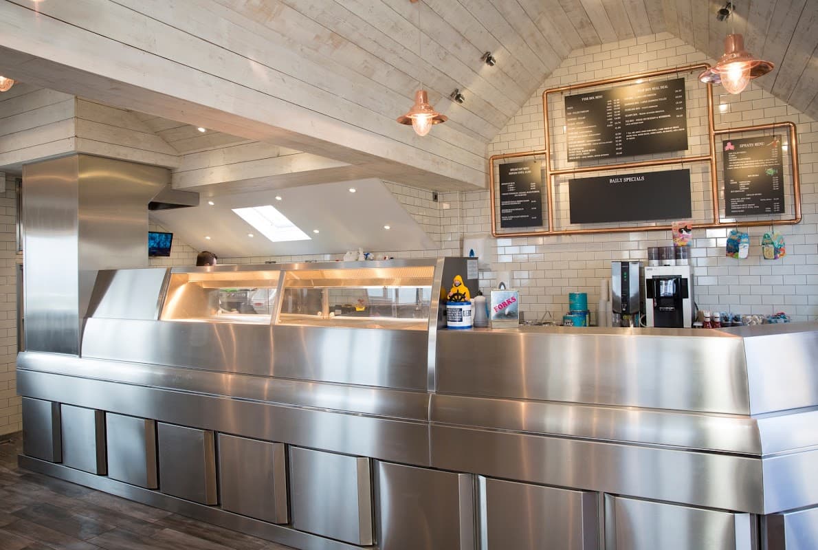 Dining at Fish Box in robin hoods bay