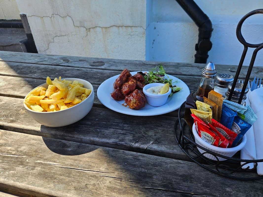 Food & drink at Wainwright's Bar in robin hoods bay