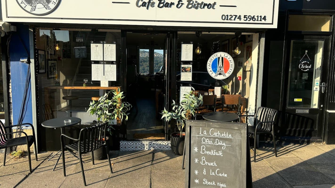 Dining at La Cachette cafe bar & bistro in shipley