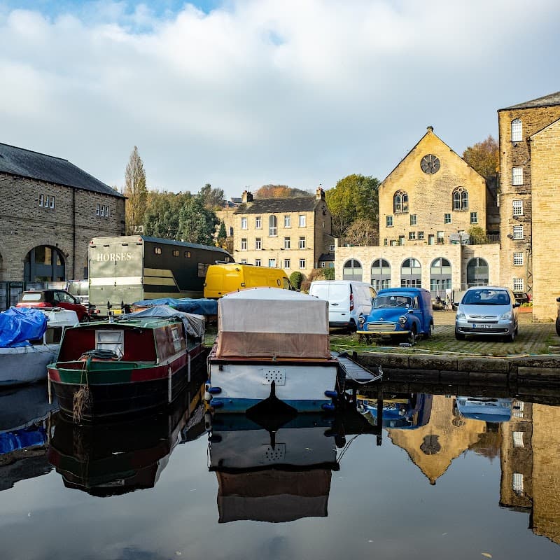 Sowerby Bridge Canal Wharf Landmark Sign - Historic Site in sowerby bridge