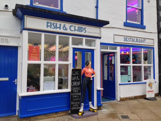 Dining at The Stokesley Fish Shop & Diner in stokesley