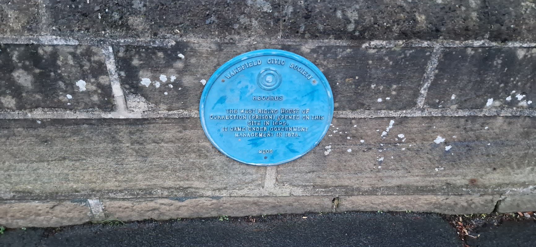 Blue Plaque: West Riding House of Correction - Historic Site in wakefield