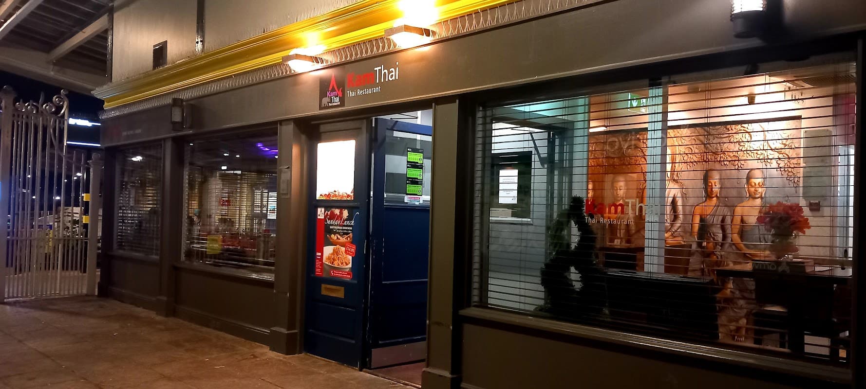 Dining at Kamthai Thai Restaurant in whitby