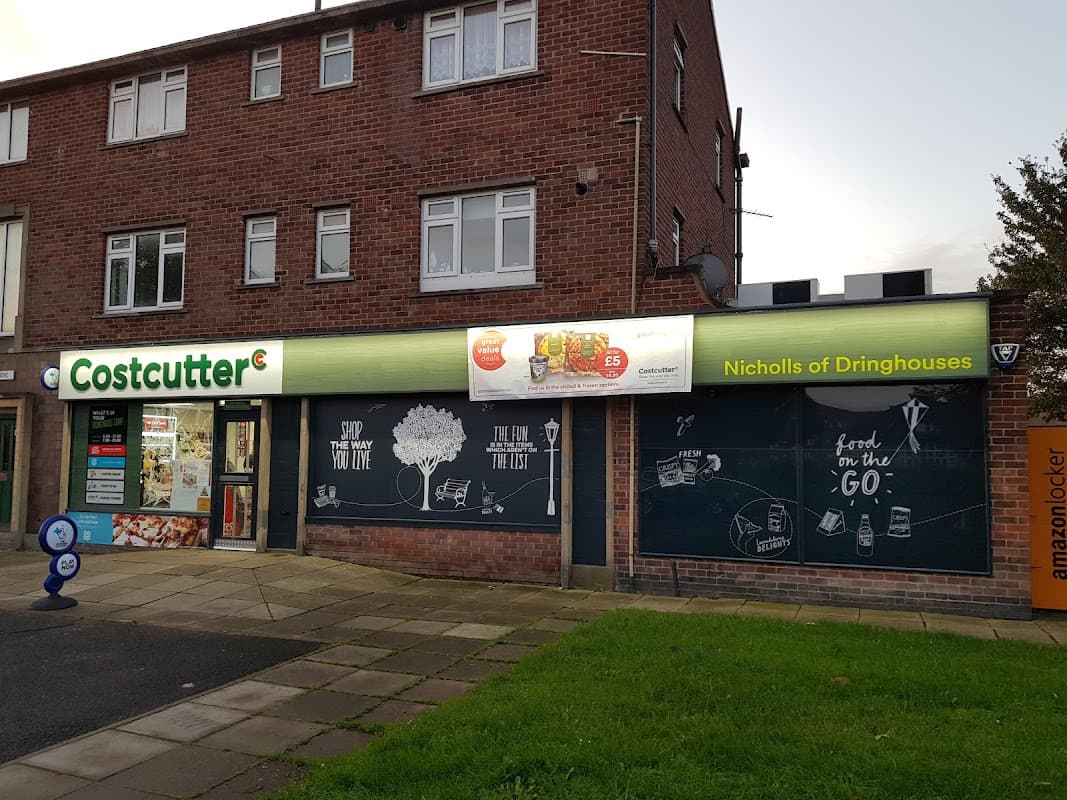 Best-one & Bargain Booze corner shop with signage, chalkboard art, and a Costcutter store nearby in York, Yorkshire.