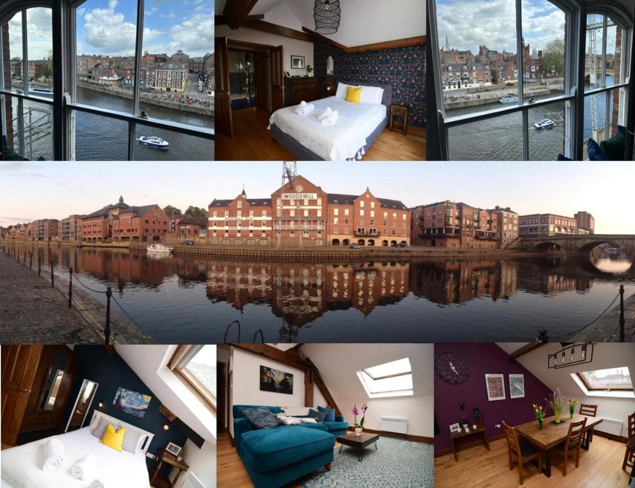Accommodation at LoveYork Penthouse Riverside Apt with Free Parking in york