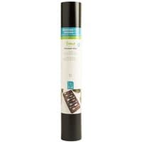 Cricut Removable Premium Black vinyl roll with blue and white label, cylindrical shape, glossy finish.