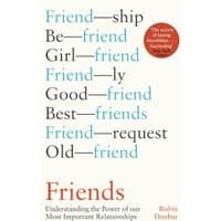 Book titled "Friends" with words like "Friendship" and "Girlfriend" on white cover.