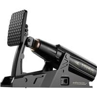 Black Moza Racing mBooster Active Pedal with textured footplate and sleek, angular design.