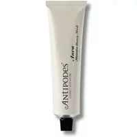Antipodes Aura Manuka Honey Mask 75ml in a white tube with black cap and bold black text.
