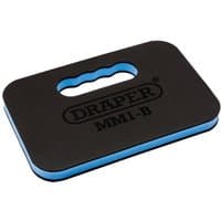 Black and blue Draper mechanics foam mat with handle cutout and Draper MM1-B logo on top.