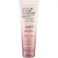 Giovanni 2chic Frizz Be Gone Conditioner 250ml in pink gradient tube with black text and silver cap.