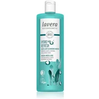 Lavera Hydro Refresh Micellar Cleansing Water 400ml in turquoise bottle with white label and water droplet design.