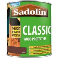 Sadolin Classic Wood Protection can, green label, teak color, 1 litre, for exterior wood, versatile woodstain.