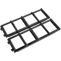 Black metal Sealey car ramp extensions with rectangular grid design, 400kg capacity each, 800kg per pair.