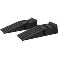 Black Sealey CAR3000C car ramps pair with ribbed surface and 3-ton capacity, featuring a sloped design.