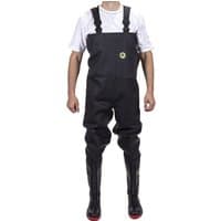 Black Amblers Safety Danube chest wader, size 13, with adjustable shoulder straps and reinforced knee patches.