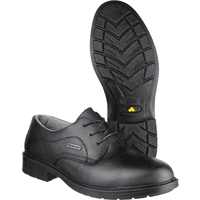 Black Amblers Safety Gibson shoe, size 13, with slip-resistant sole, lace-up design, and padded collar.