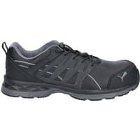 Black Puma Safety Velocity 2.0 shoe, size 8, with grey accents, lace-up design, and cushioned sole.