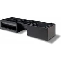 Black Safescan 4617T cash drawer insert with multiple compartments for coins and bills, sleek and rectangular design.