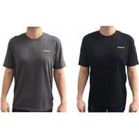 Grey and black Stanley T-shirt twin pack, medium size, with yellow logo on chest.